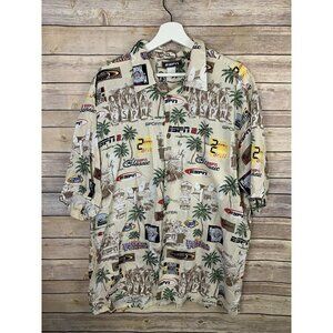 ESPN Mens Large ? Vintage Hawaiian Shirt Logo